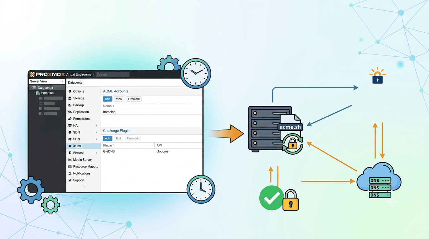 PVE 配置 acme.sh + Cloudflare 实现 https 证书自动续签(DNS 验证)